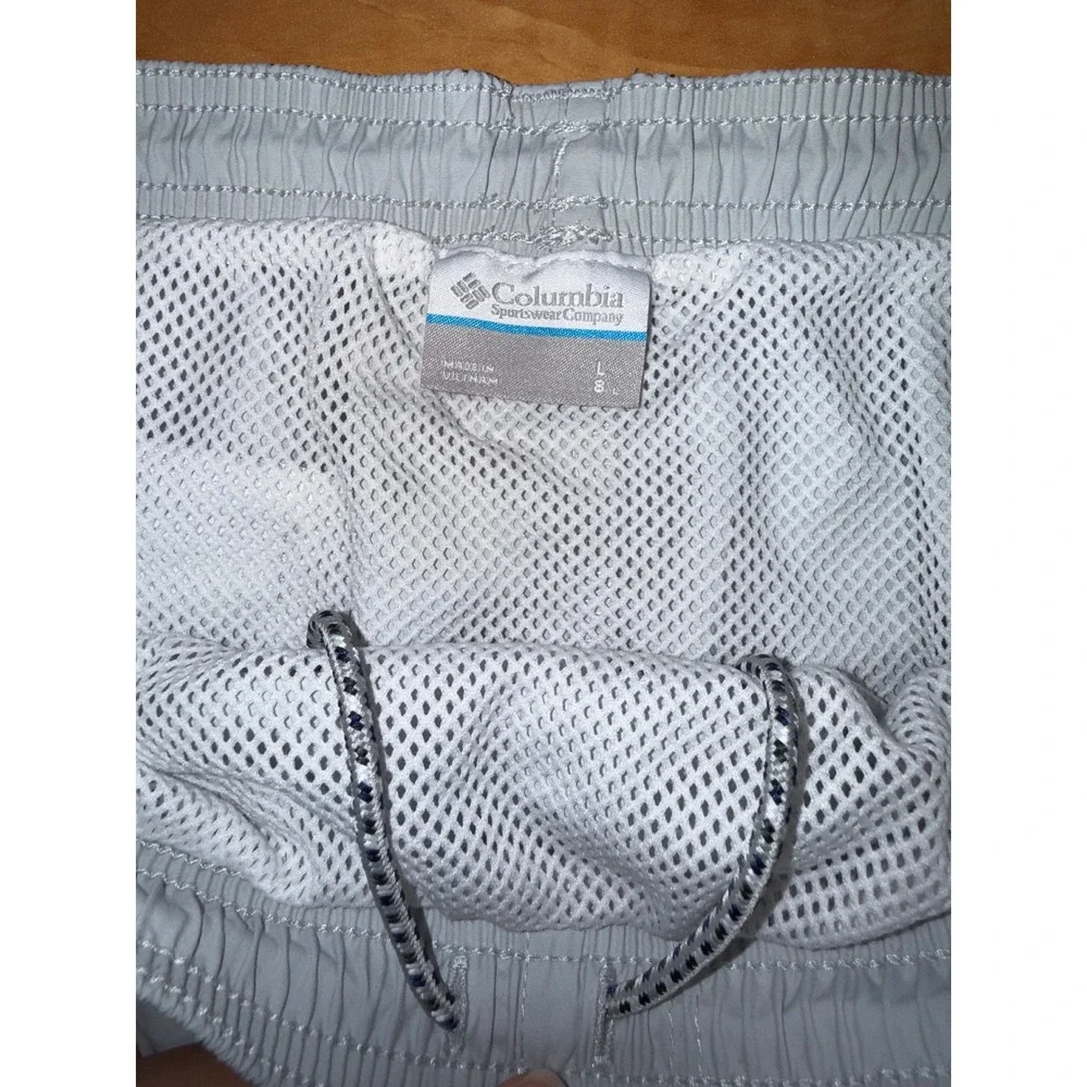 Columbia PFG‎ Mens Gray Omni-Shade Fishing Shorts Size L 8 Inseam